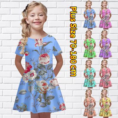 Платья с 3D принтом для девочек, детское праздничное платье принцессы без рукавов для девочек, зеленое кокосовое платье с 3D принтом на бретелях