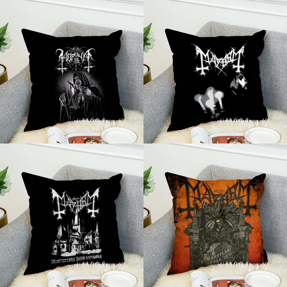Band MMayhem Pillow Case For Car Sofa Decorative Home Doublesided Print Plush Square Throw Pillow Cushion Cover