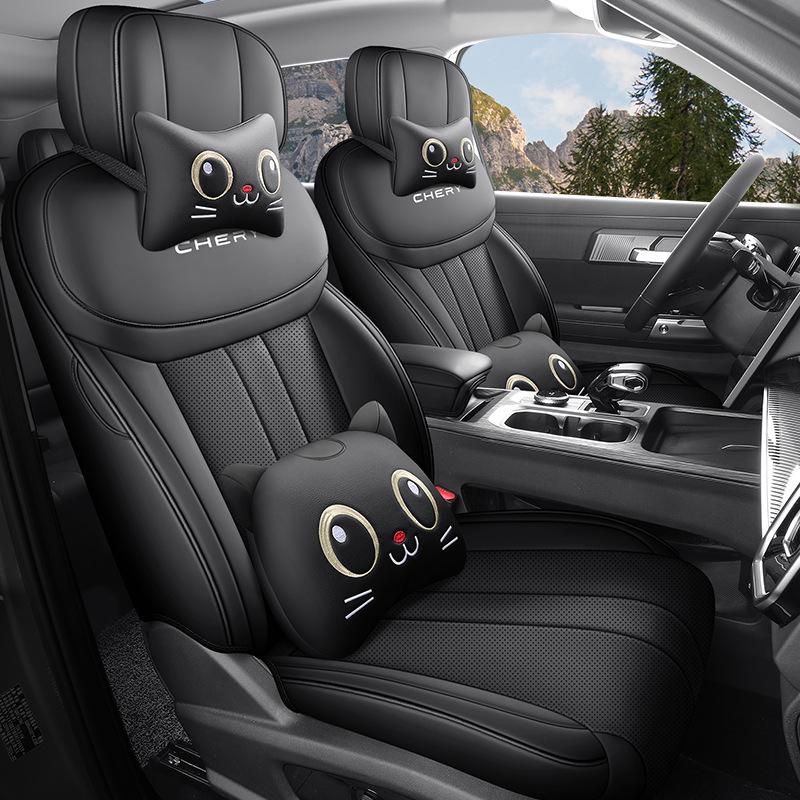 New Model Universal Full Leather Car Seat Cushion for Fengyun T6, Five-Seat, All-Season