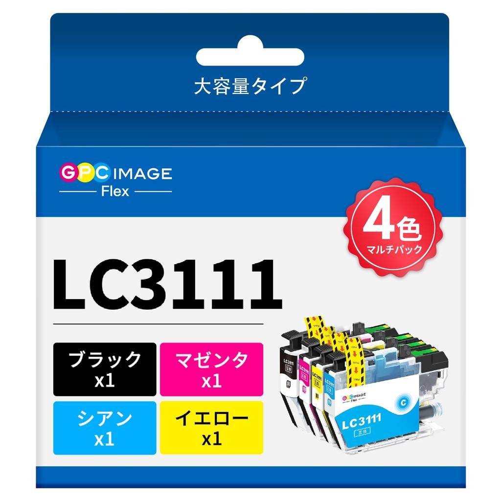 GPC Image Flex Brother Ink Lc3111 4 Color Set LC3111 Can Be Used with Genuine Brother Compatible Ink Cartridge LC3111 LC3111BK Printer Ink J572N J577N