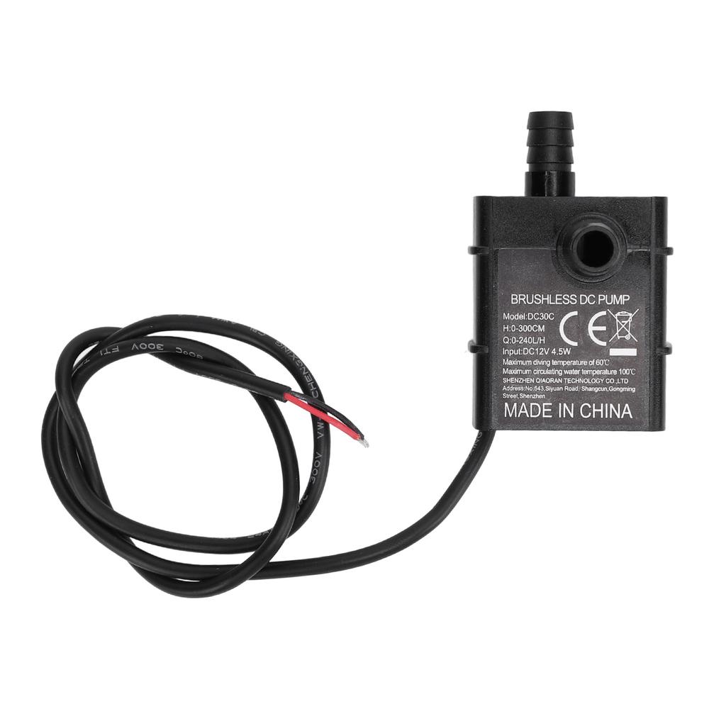 Микро Погружной Насос DC 12В 4.5Вт 240Л/Ч 300см Подъем IP68 Бесщеточный Насос для Водного Фонтана со Светодиодом