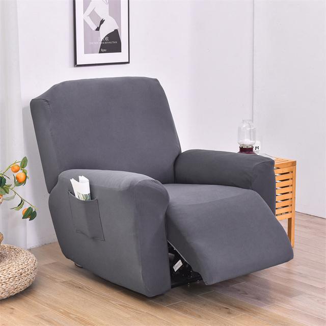 1 2 3 Seater Stretch Recliner Chair Cover Elastic Spandex Split All -Inclusive Sofa Slipcovers Armchair Covers For Living Room