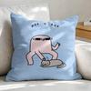 KKetnipz Cute Funny Cushion Cover Soft Plush Fabric DoubleSided Printed Sofa Cushion Cover for All Seasons Home Decor