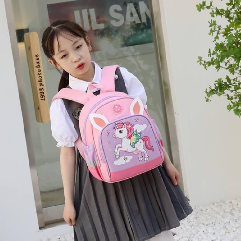 Cute Cartoon Design Kids Backpack Nylon Material For Boys And Girls School Bag