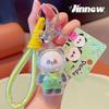 With Panda Transparent Shell Keychain Cute Cartoon Highgloss Acrylic Doll Craft