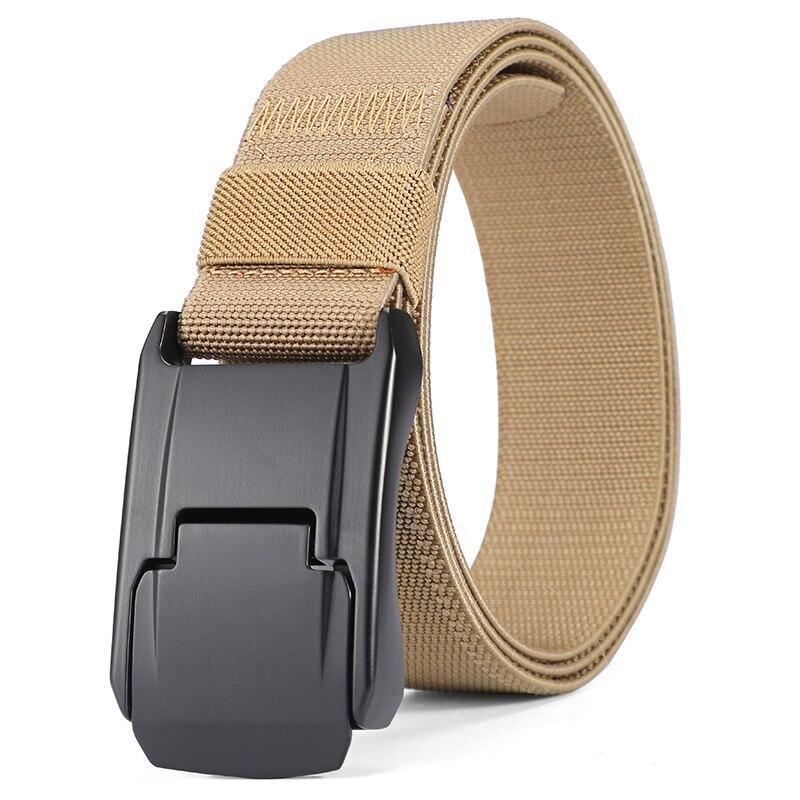 Новый эластичный ремень для мужчин и женщин, быстросъемная пряжка из твердого сплава, прочный эластичный ремень унисекс из настоящего нейлона, рабочий пояс для комбинезона