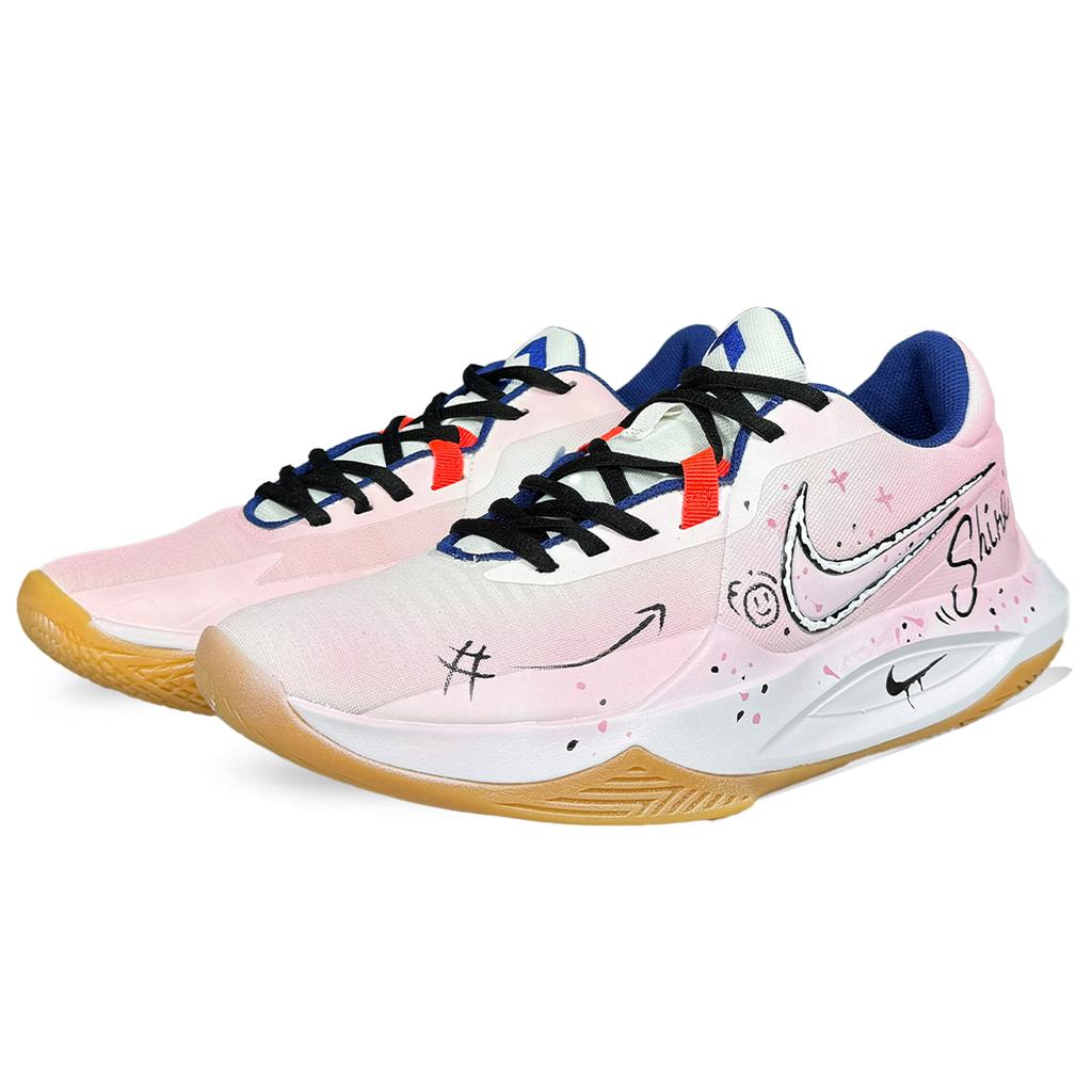 Nike Точные 6 Скользкие Устойчивые к истиранию Низкие Баскетбольные кроссовки Мужские Розовые HV1796-141(Team667-BOX)