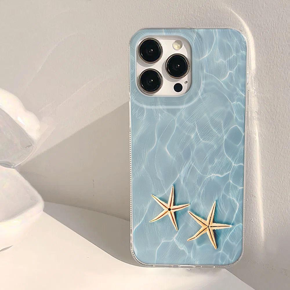 Чехол для телефона "Морская звезда" для iPhone 16 15 14 Pro Max Plus 11 12 13 16e X XR XS Max 7 8 Plus SE2020 2022 Ударопрочный чехол