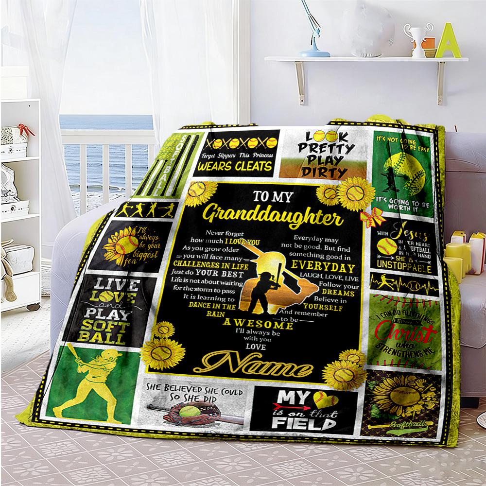 Daughter Personalized Text Blanket Throw Personalized Blanket Ultra-Soft Great for Home Decor Picnics Chair Couch Four Seasons Multipurpose