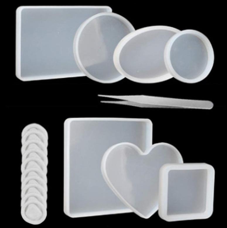 Diy Crystal Drip Mold Набор эпоксидной смолы Буквы Ювелирные аксессуары Силиконовая форма