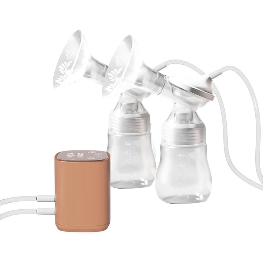 Двойной электрический молокоотсос Hands Free для грудного вскармливания 2 режима и регулируемые уровни