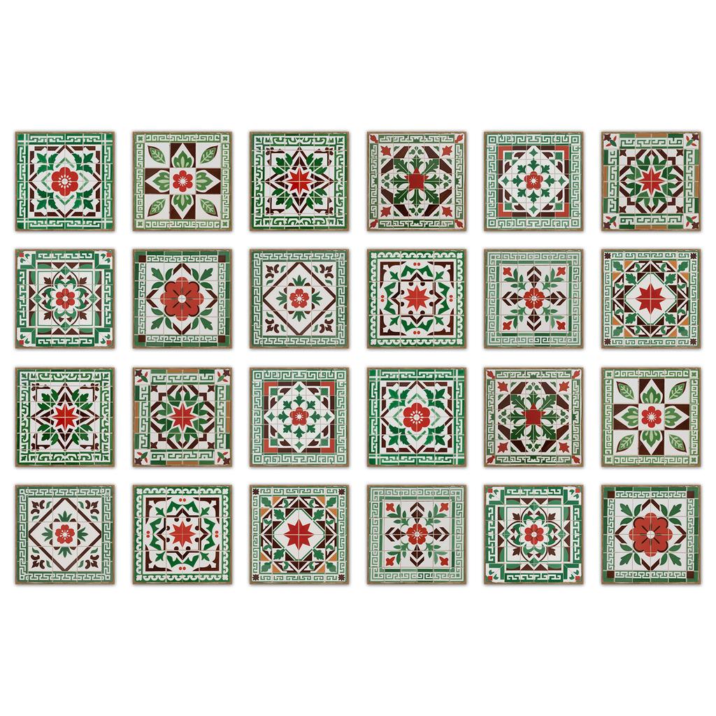 24 шт. Наклейка на стену в европейском стиле под плитку, самоклеящаяся, для кухни, ванной комнаты, декоративные наклейки на плитку, глянцевые хрустальные наклейки на стену