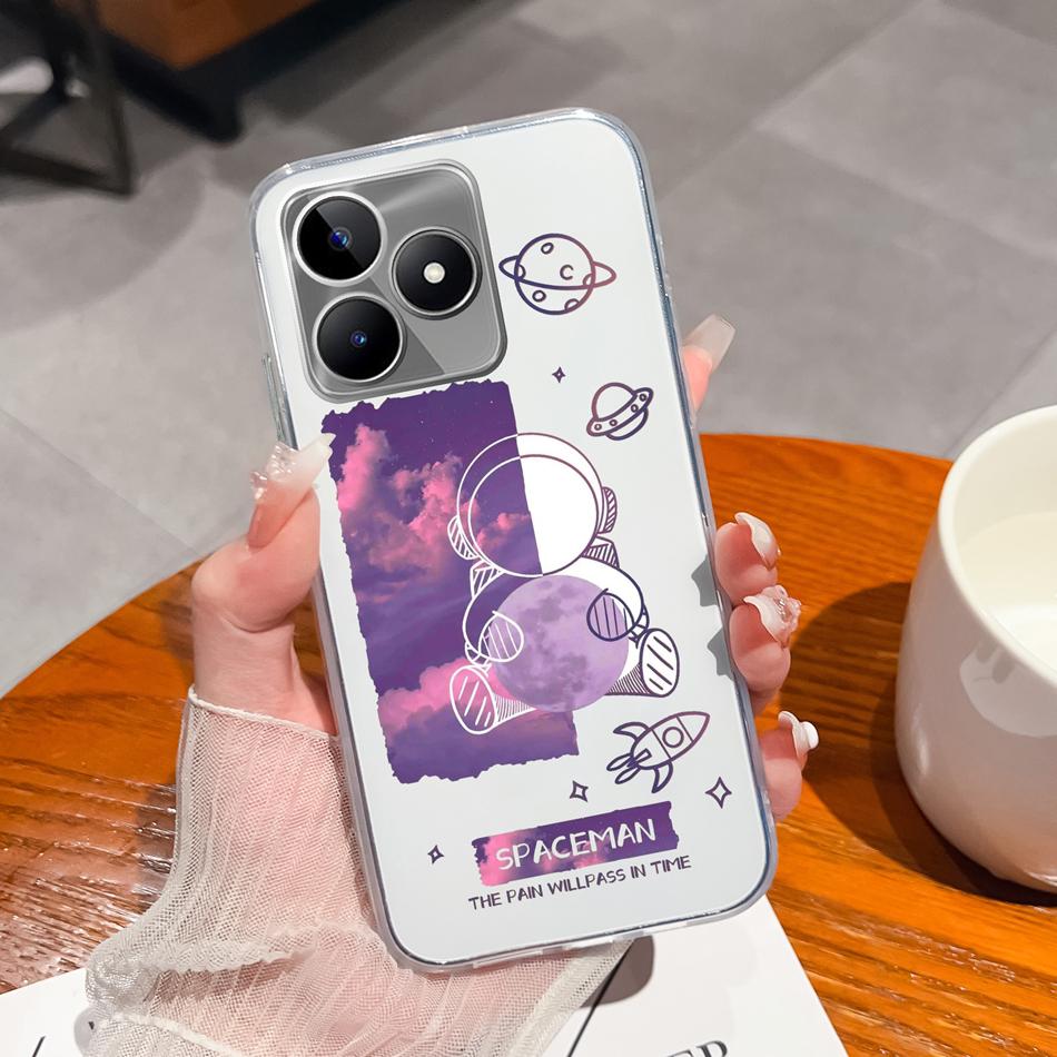 Чехол для Realme Note 50 Простой Стильный Прозрачная Задняя Крышка Для Realme Note50 Funda Мягкий Прозрачный ТПУ Силикон Противоударный Корпус