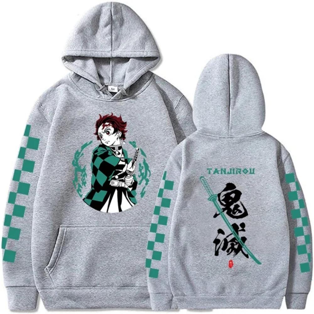 Demon Slayer Japan Anime Plus Size Hoodie Tanjiro Kamado Men Sweatshirts Y2k Harajuku Unisex Casual Pullover Clothes Tops