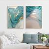 Темно-зеленый мрамор Абстрактная картина маслом Скандинавское настенное искусство Современный дом Гостиная Украшение Плакат