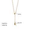 Adjustable Water Drop Tassel Necklace Y-shaped Collarbone Chain Metal Necklace  Jewelry Gifts