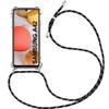 Protective Case - PROSHOP - Samsung Galaxy A42 - Transparent - Flexible - Black Lanyard