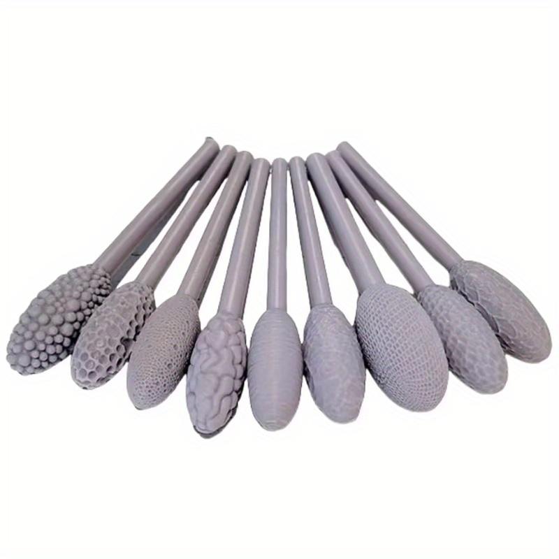 Texture Tool Sets For Clay Art 9Pcs, Clay Modeling Pattern Rollers Kit, Clay Texture Rolling Emboss Plaids Hand Rollers