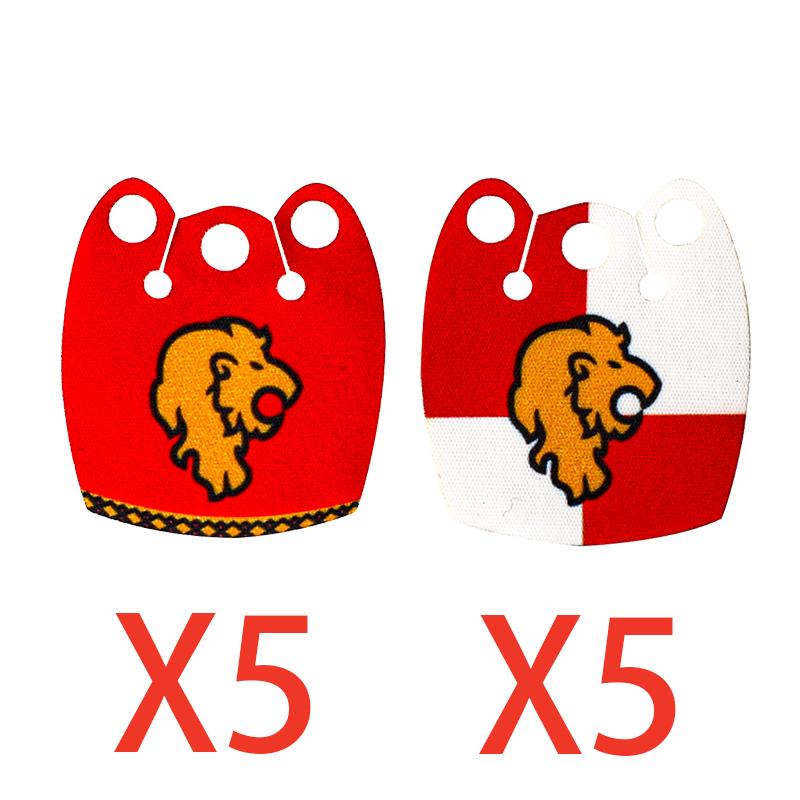 MOC Средневековые Военные Строительные Блоки Мини Кирпичики Фигурки Воинов Подарки Красочная Накидка с Принтом Доспехи Щит Аксессуары Игрушка Сделай Сам