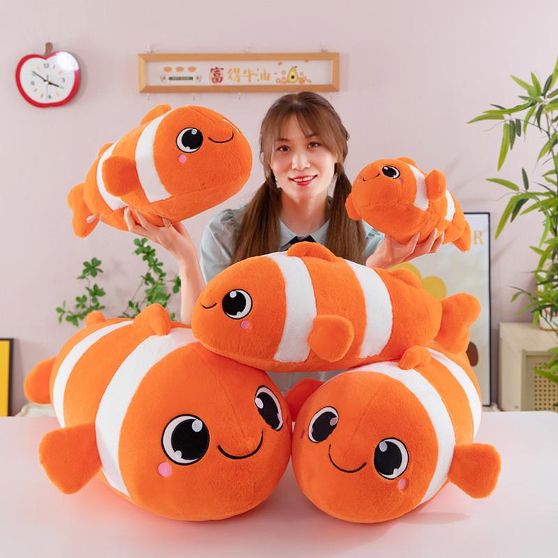 Clownfish Soft Plush Toy Ocean Creature Stuffed Fish Pillow For Childrens Bedroom