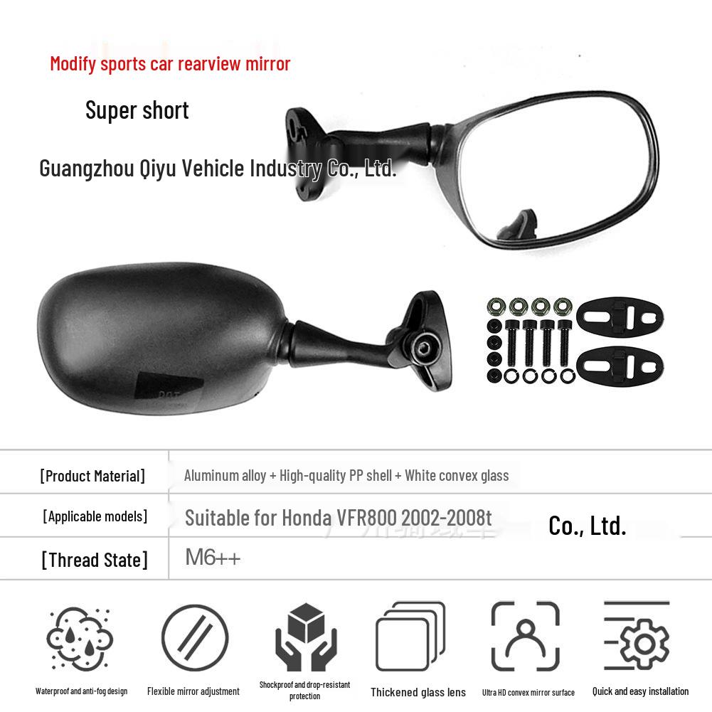 Shockproof Reflective Mirror for 2000-2001 Honda CBR 929 RR Motorcycle