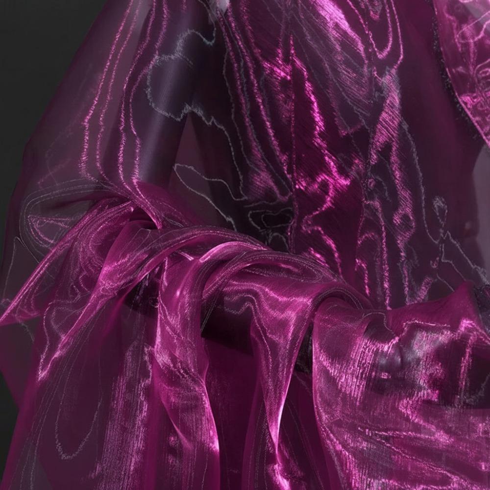 100X150cm Two-color Gradient Fabric Lightweight Thin Organza Mesh Fabric Colorful Organza Fabric