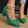 Женская обувь на низком каблуке, модные туфли больших размеров, однотонные, для офиса и карьеры, сексуальные туфли с острым носком для женщин