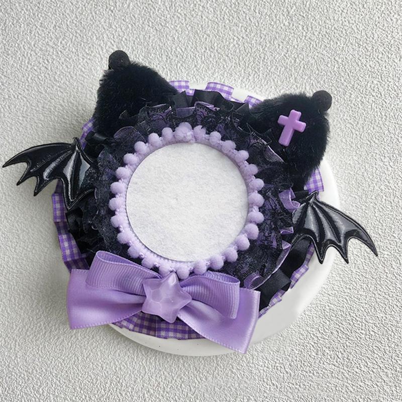 1PC Anime Badge Holder Goods Decoration Bag Accessories ACG Bow Tie Meow Badge Holder Handmade For 58-75mm
