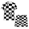 Шахматный летний спортивный костюм с 3D принтом, футболки и шорты с круглым вырезом, классические мужские/женские повседневные модные наряды, 6 стилей, XS-5XL