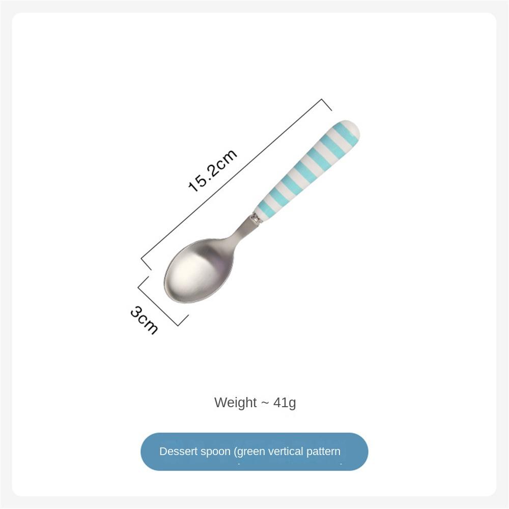 Детская посуда из нержавеющей стали Ложка Корпус Ковка Мультяшная Милая Портативная Творческая Идея Детская Десертная Ложка И Вилка
