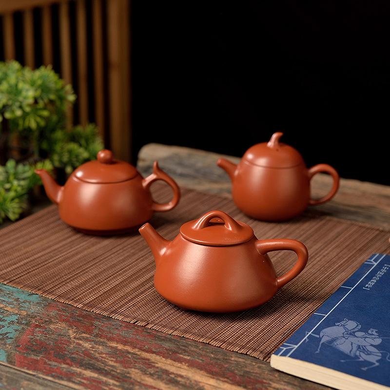 Чайник ручной работы, вытянутый вручную из киноварной глины, чайник из фиолетового песка Сиши, бамбуковый сустав, каменный ковш, набор для чая Кунг-фу