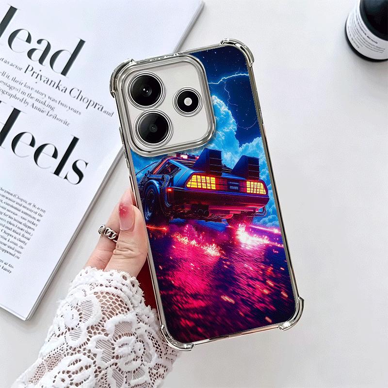 Защитный чехол с покрытием «Назад в будущее» для Xiaomi Redmi Note 14 15 Pro Plus 13 12 11 11S 11T 10 9S 9 5G, противоударный с подушкой безопасности