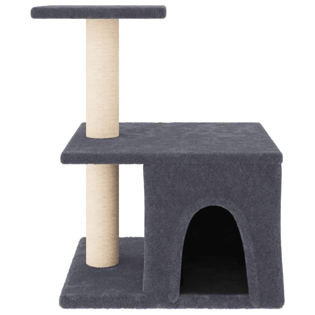 Cat Tree with Sisal Scratching Posts Dark Grey 48 cm