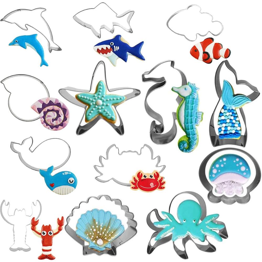 Dough Stainless Steel DIY Under the Sea Cookie Cutter Baking Tools Biscuit Mold Ocean Creatures