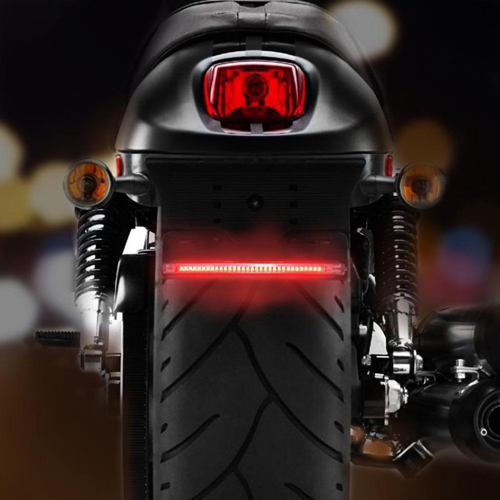 Flexible Motorcycle License Plate LED Light Tail Brake Stop Turn Signal Lamp