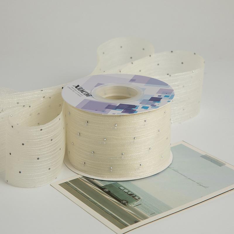 Высококачественная пряжа, плетение, аксессуары для волос, одежда, цветочная упаковка, аксессуары, лента, бант, лента, звездное небо, плиссированная лента