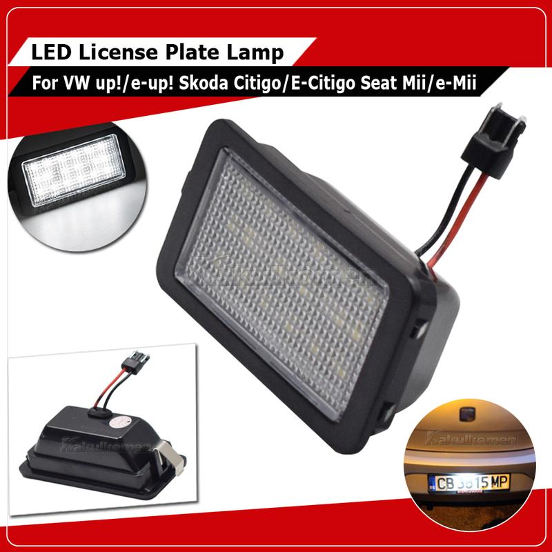 1S0943021 LED License Number Plate Light Lamp For VW UP/E-UP For Skoda Citigo/E-Citigo Seat Mii/e-Mii Ibiza 6J 3-door 2008-2012