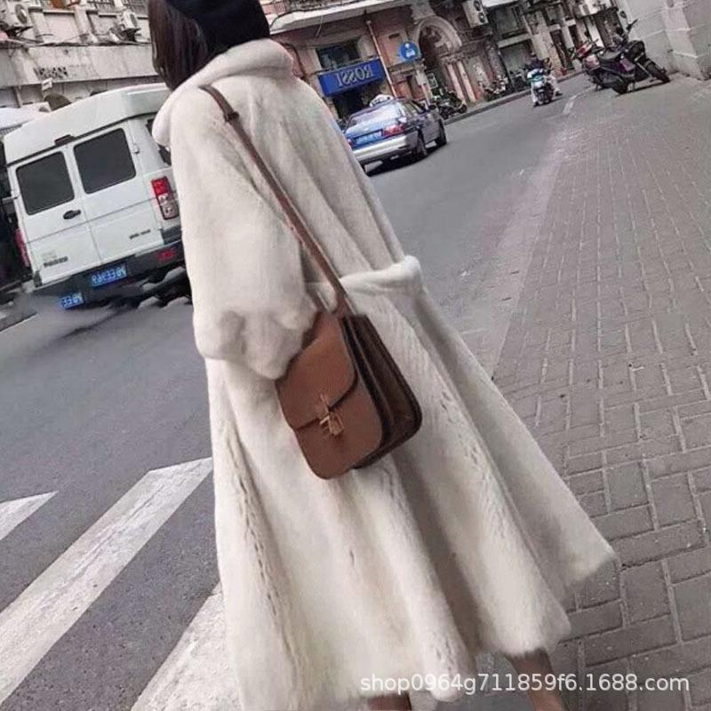 Меховая куртка женская молодая экологически чистая норковая шуба 24 новый мех интегрированный удлиненный искусственный мех толстый