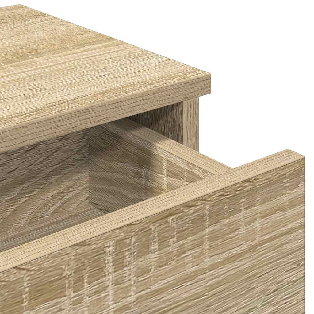 Vidaxl Półka Ścienna Z Szufladami, Dąb Sonoma, 100X37,5X19 Cm