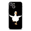 Чехол с рисунком «Сомнение утки» для iPhone 11, 12, 13, 15, 14 Pro Max, чехол для телефона X XR XS 7, 8 Plus SE, 2020, роскошный черный силиконовый чехол, принципиально