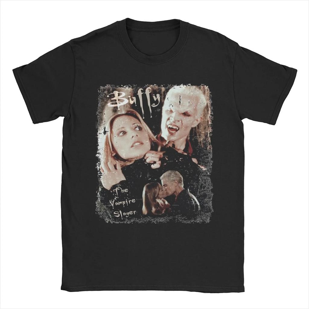 Buffys The Vampires Slayers Spike T Shirts For Women Novelty T-Shirt Round Collar Tees Short Sleeve Tops Graphic