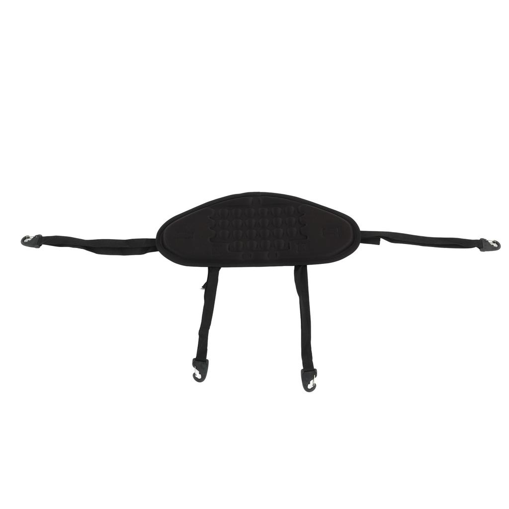Kayak Backrest Professional Padded Comfortable Waterproof Canoe Backrest Support with Adjustable Strap Black Kayak Backrest