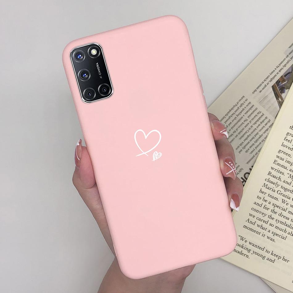 Чехол для Oppo A52 A72 A92 Мультяшный Силиконовый Чехол Сердце Нарисованный Чехол Для Oppo A72 A52 A 52 A 72 A 92 OppoA52 OppoA92 Чехол для Телефона