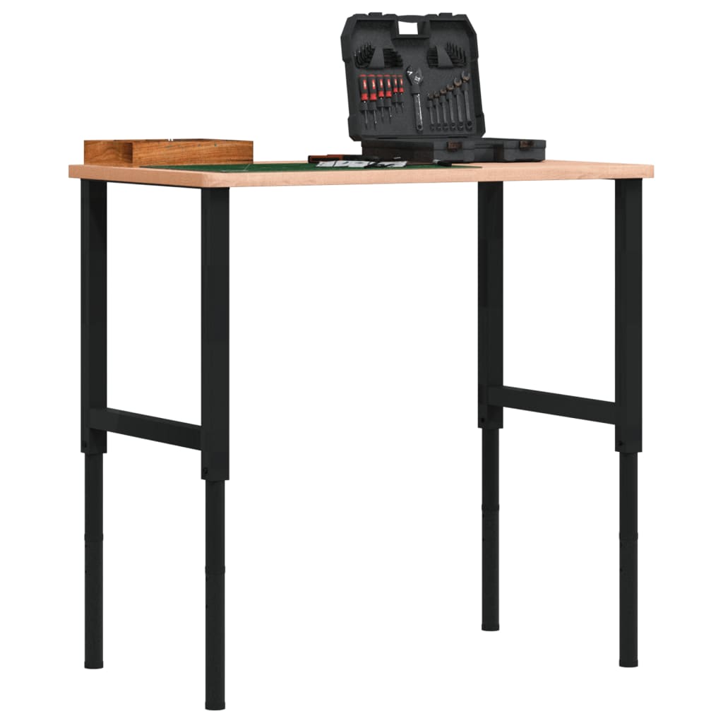 Vidaxl Stolik Roboczy, 100X60X(71,5-98) Cm, Prostokątny, Drewno Bukowe