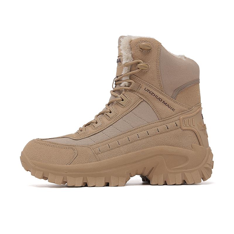 MCTIN Мужская обувь, зимние плюшевые теплые тренировочные туфли на платформе, противоскользящие ботильоны на молнии