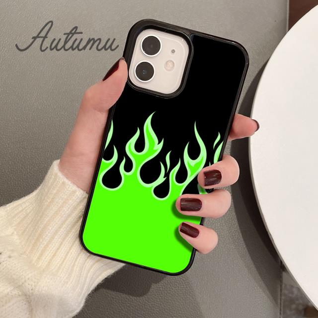 Трендовый чехол для телефона с пламенем для iPhone 11 12 13 14 Pro Max mini X XR XS SE 2020 5 6S 7 8 Plus Samsung Galaxy S21 S22 Чехол-накладка