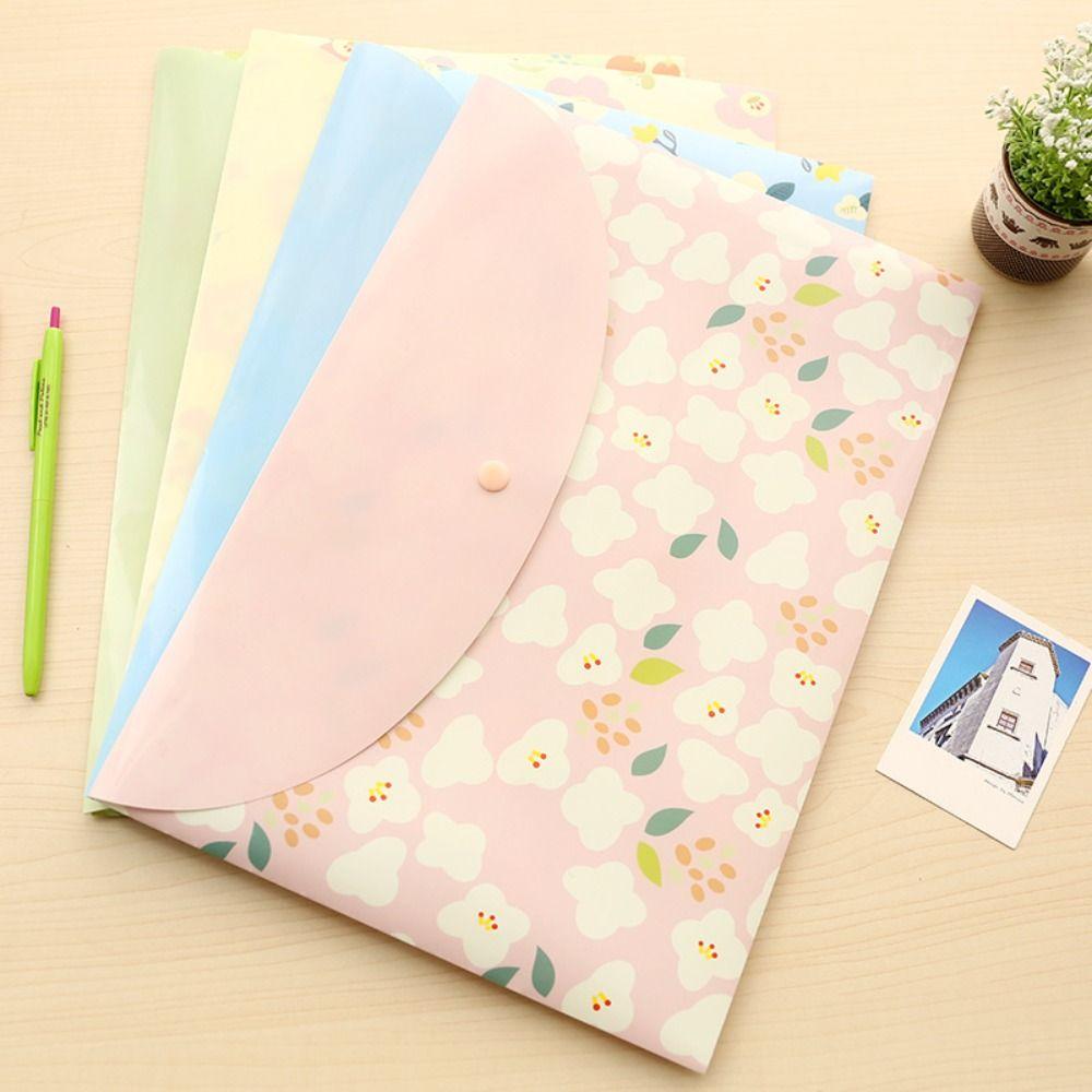 Stationery A4 File Bag PVC Floral File Bag High Quality Storage Bag
