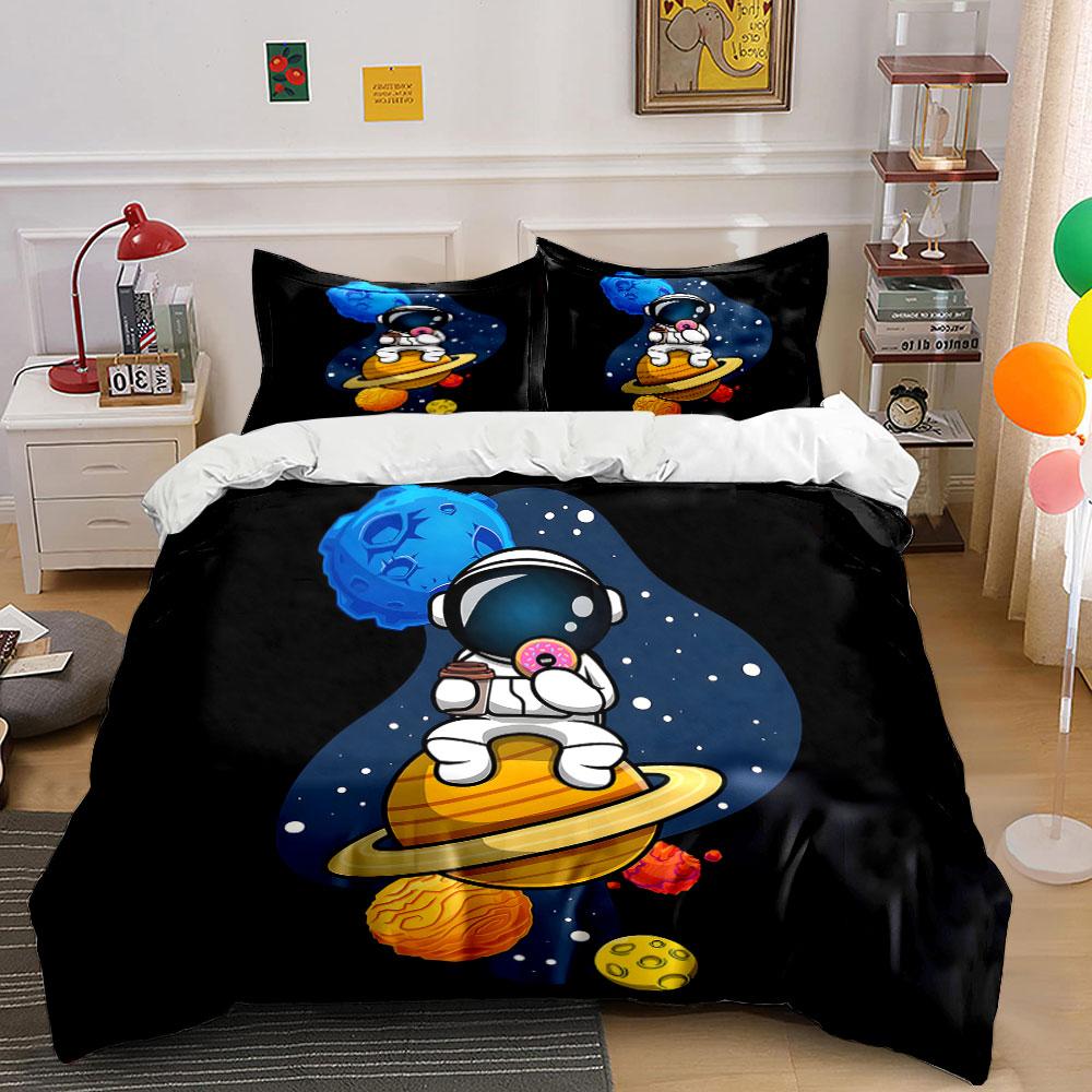 Cosmic snack-time adventure! Bedding sets Duvet covers Pillowcases(1* Duvet Cover 2* Pillowcases without duvet insert)