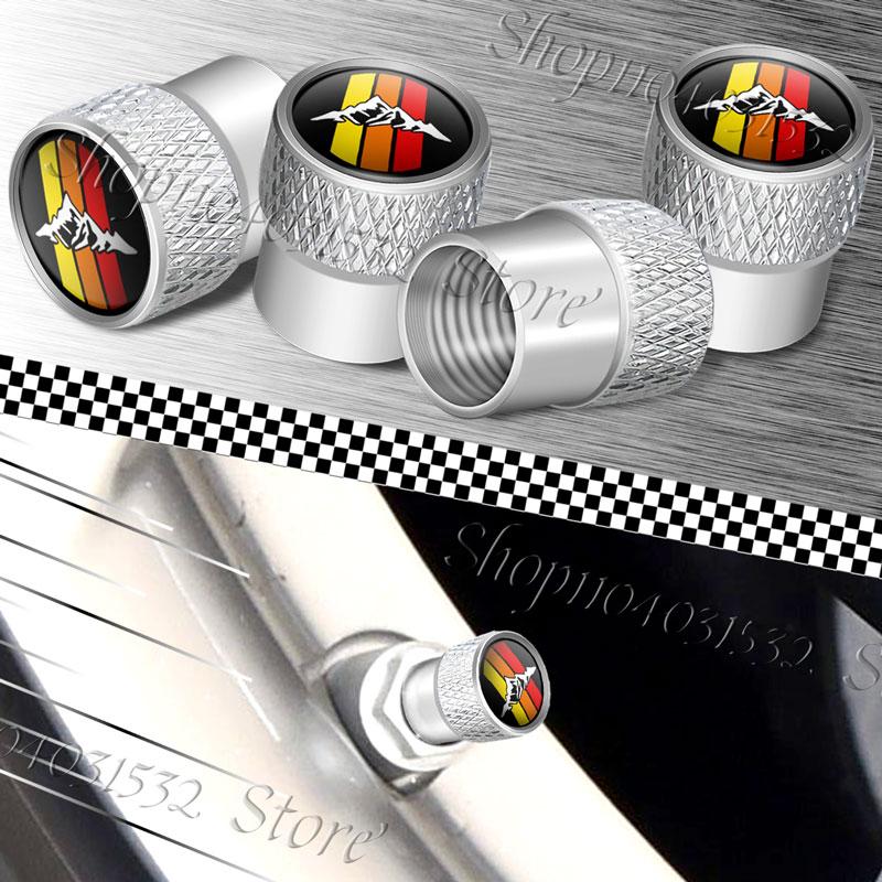 4Pcs Three-color Emblem Car Wheel Tire Valve Caps Tyre Stem Airdust Waterproof Covers For Toyota 4Runner Highlande Tacoma Rav4