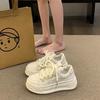 2024 spring new super fire little white shoes women's thick soles increase height versatile with skirts popular sports and leisure board shoes women